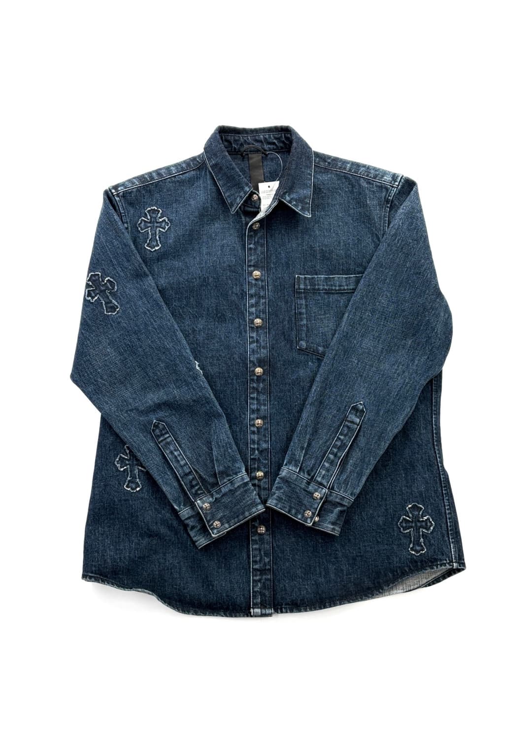 크롬하츠 크로스 패치 데님 셔츠 구매합니다 상품이미지1