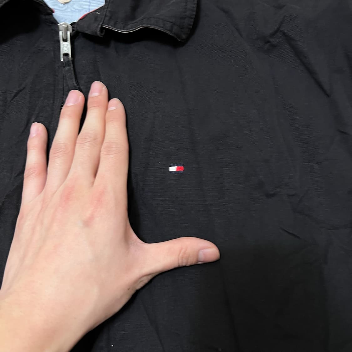 타미힐피거 미니 로고 코튼 워크 블루종 자켓 L/100  상품이미지3