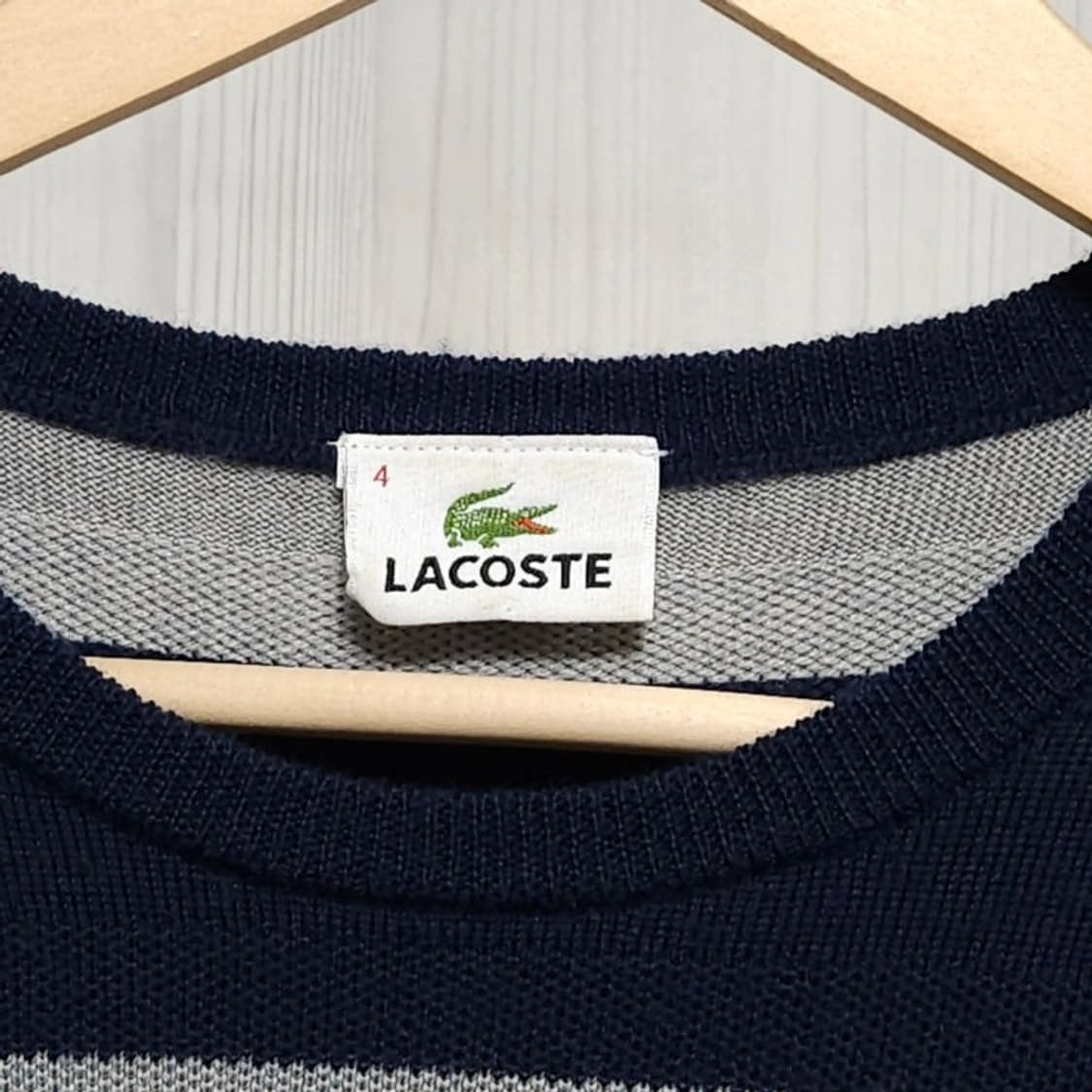 100 LACOSTE 라코스테 스트라이프 울 니트 상품이미지4