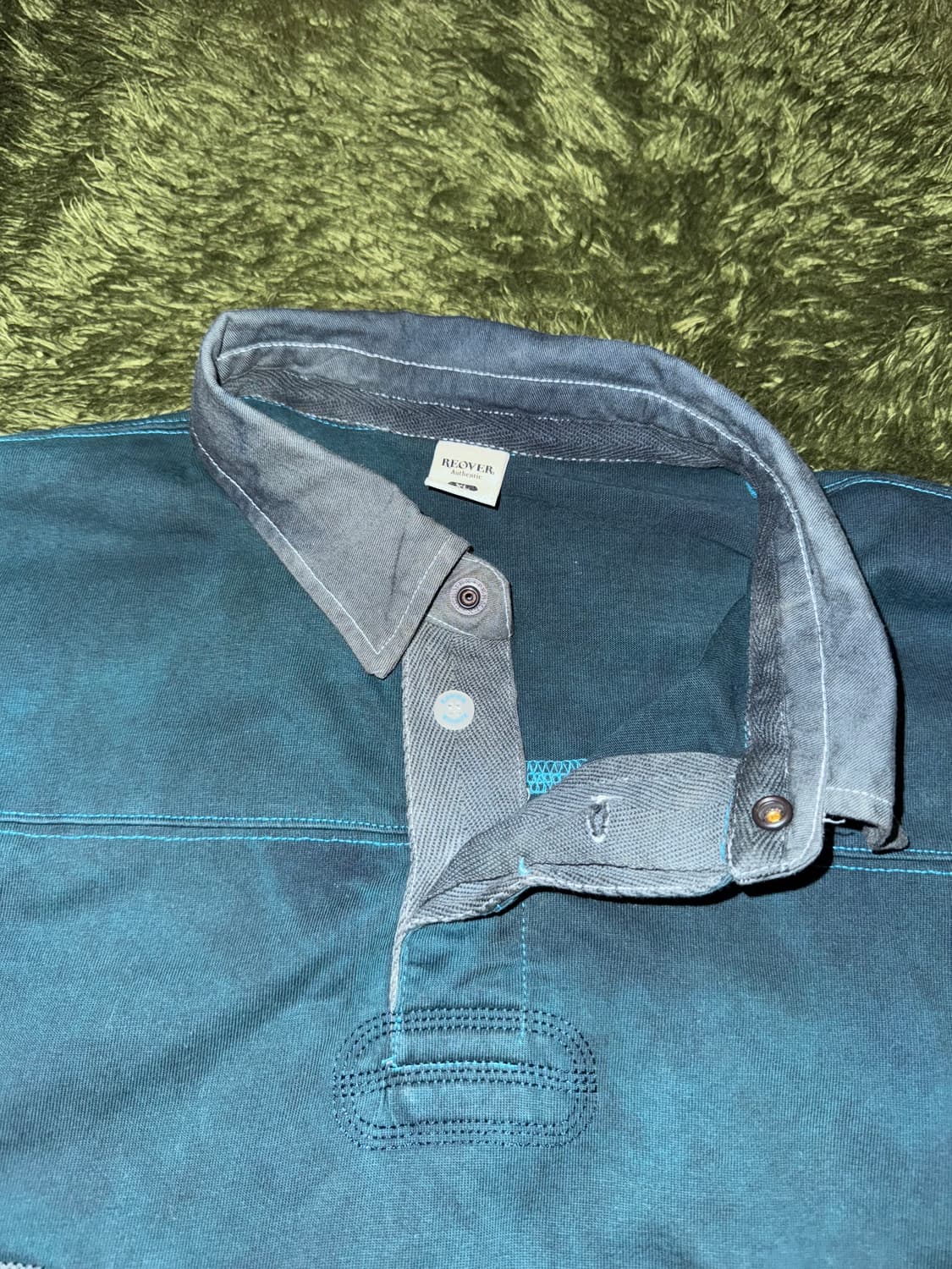 [XL] 리오버 올드스쿨 코튼 럭비 롱슬리브 핸드 다잉 상품이미지4