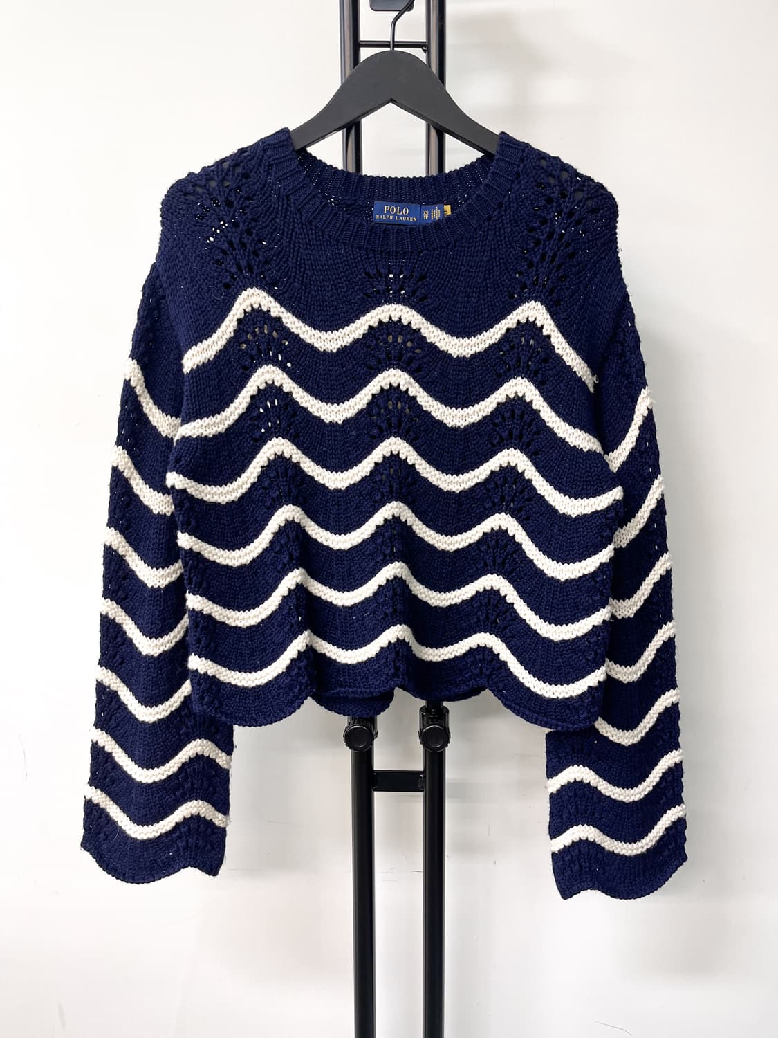 폴로 랄프 로렌 스캘럽 스트라이프 울 니트 상품이미지1