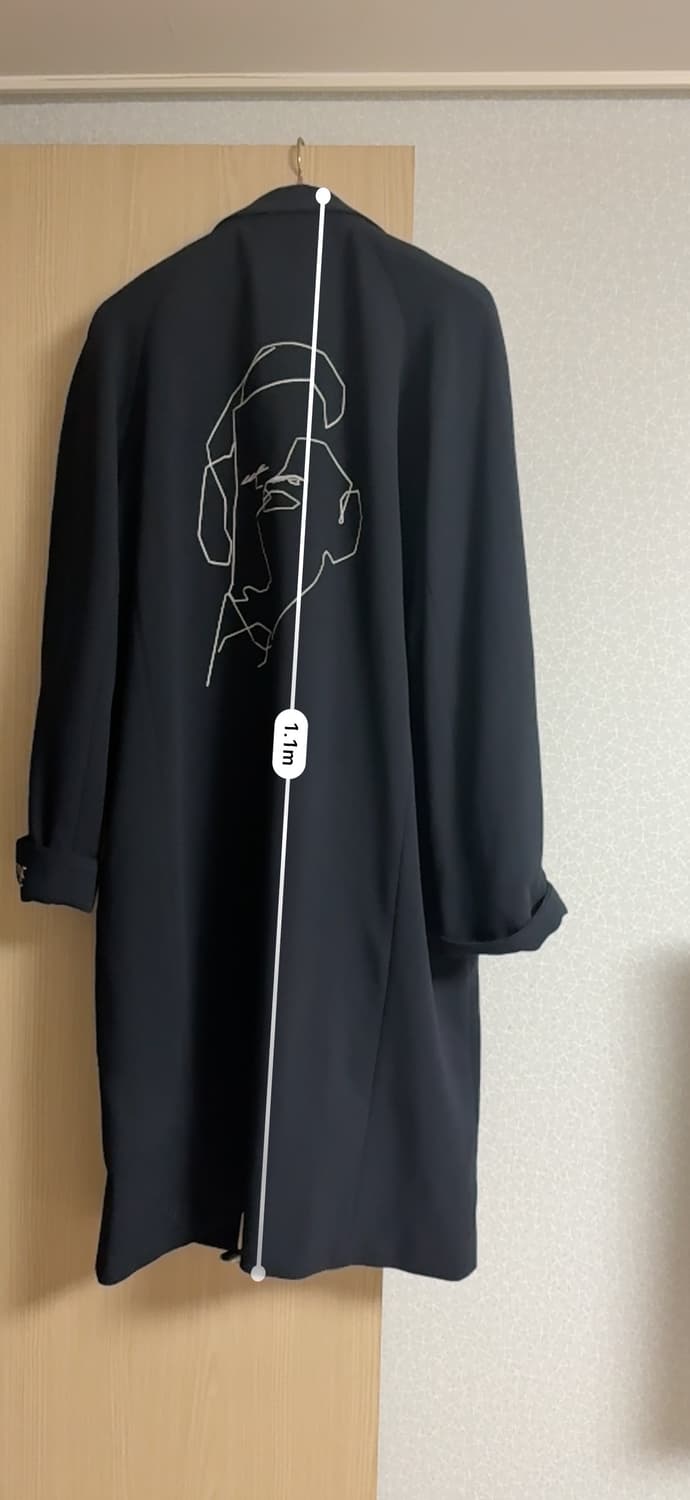 HUM 남성 블랙 코트 100 상품이미지2