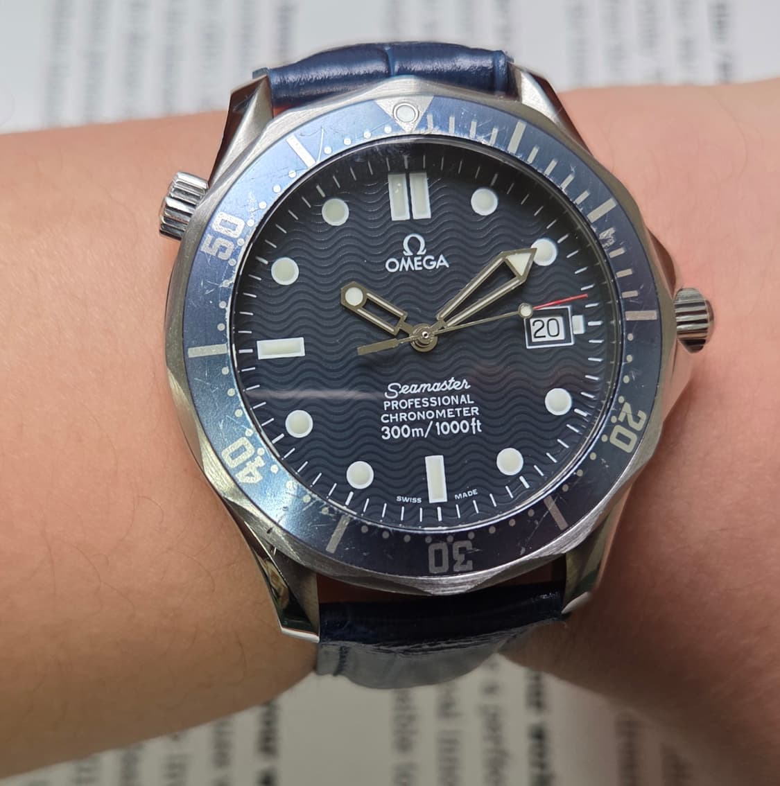 레어] 오메가 씨마스터 300m 물결 41mm 크로노미터 오토매틱 상품이미지8