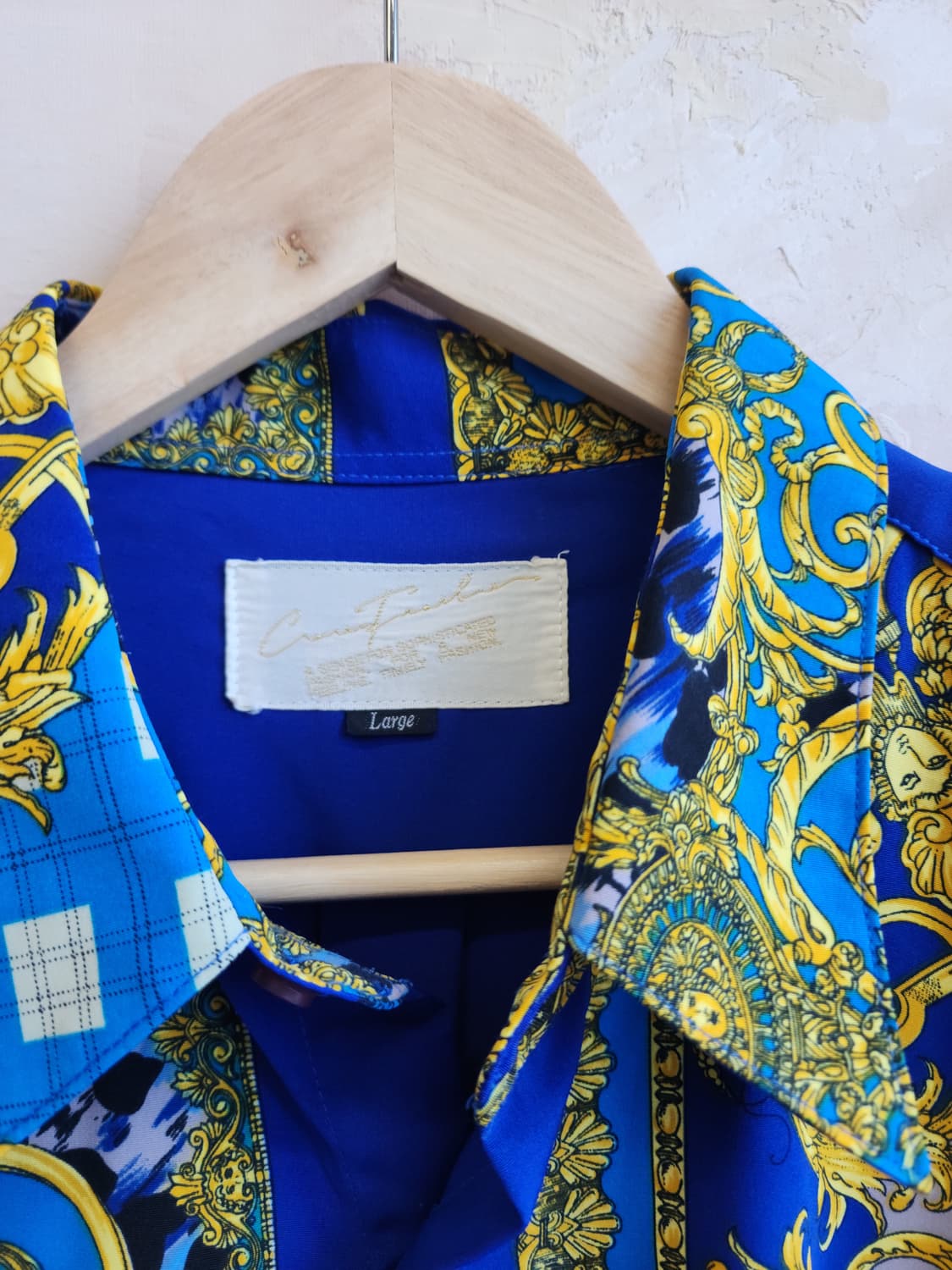 블루 패턴 블라우스 상품이미지4