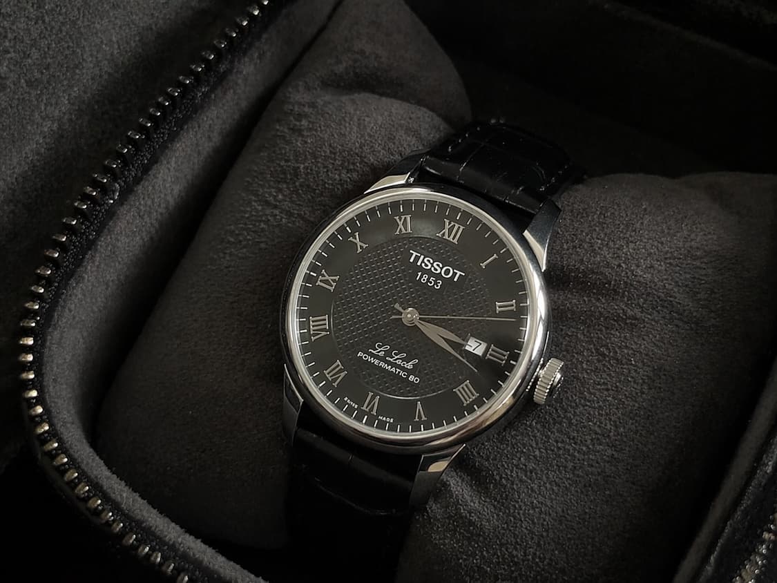 티쏘 르로끌 파워매틱 80 오토매틱 시계 검판 상품이미지1