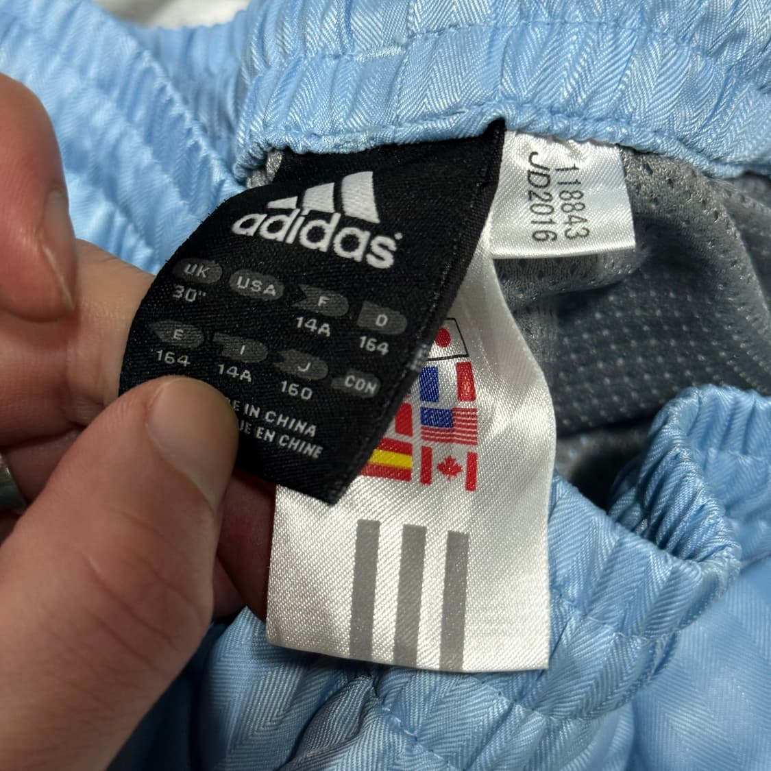레어 아디다스 올드스쿨 3선 배색 소라색 바람막이 셋업 상품이미지10