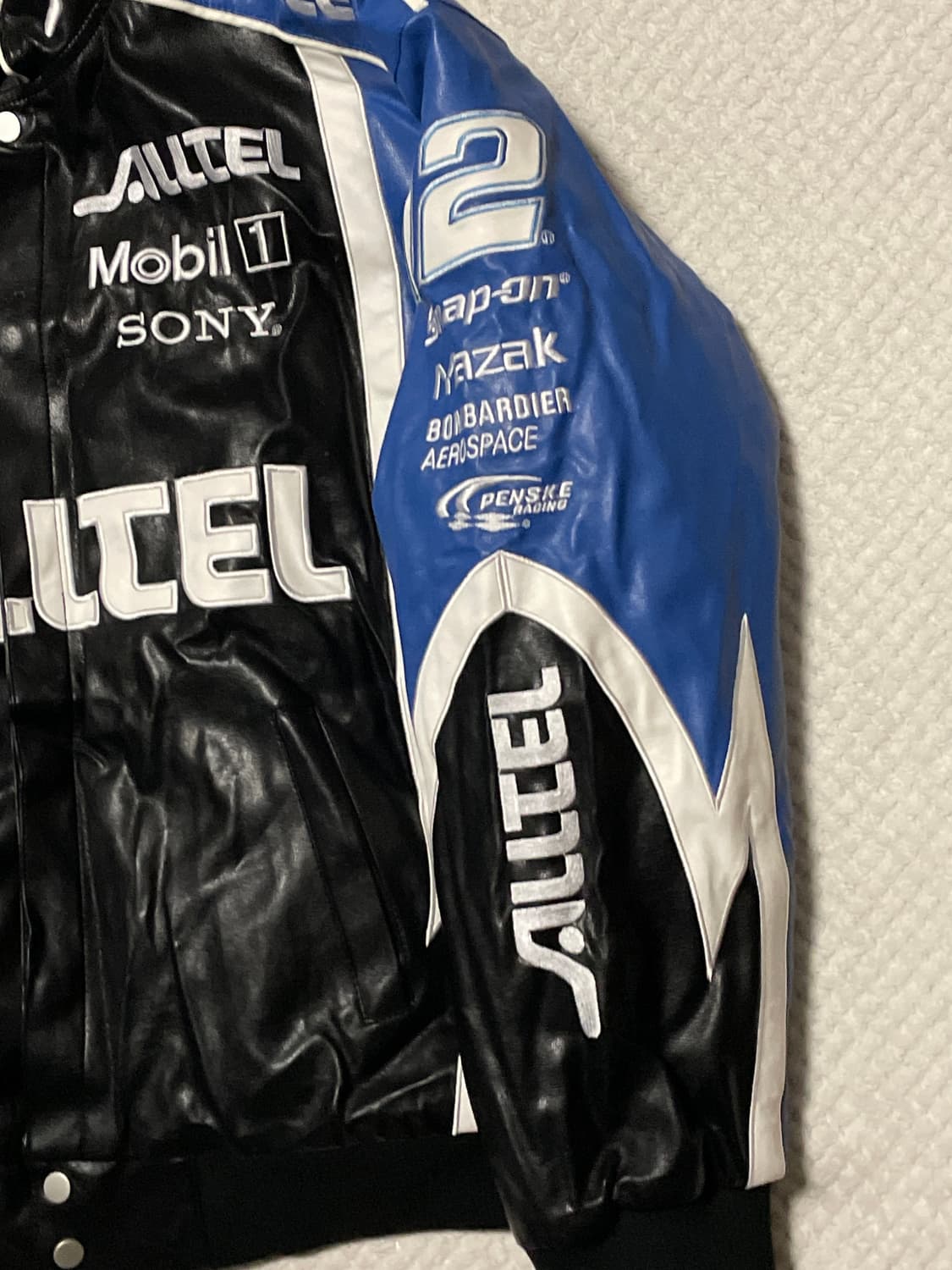 NASCAR 나스카 트랙 레이싱 바이커 레더 봄버 자켓 상품이미지6