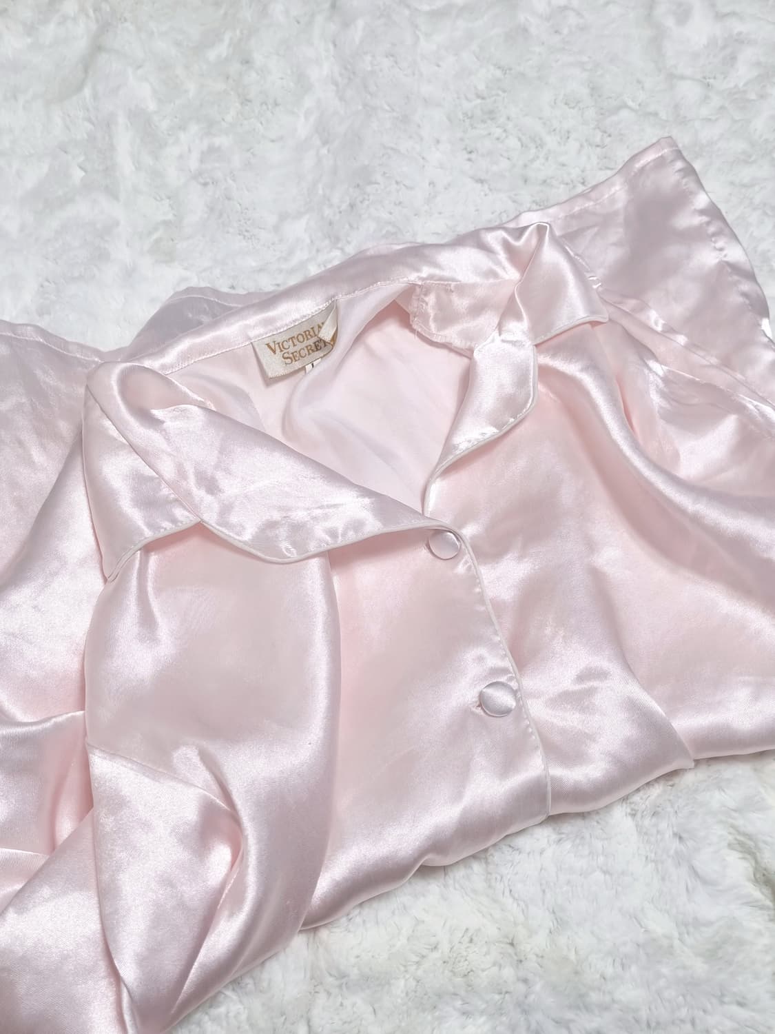 빅토리아 시크릿 핑크 새틴 잠옷 파자마 L 상품이미지8