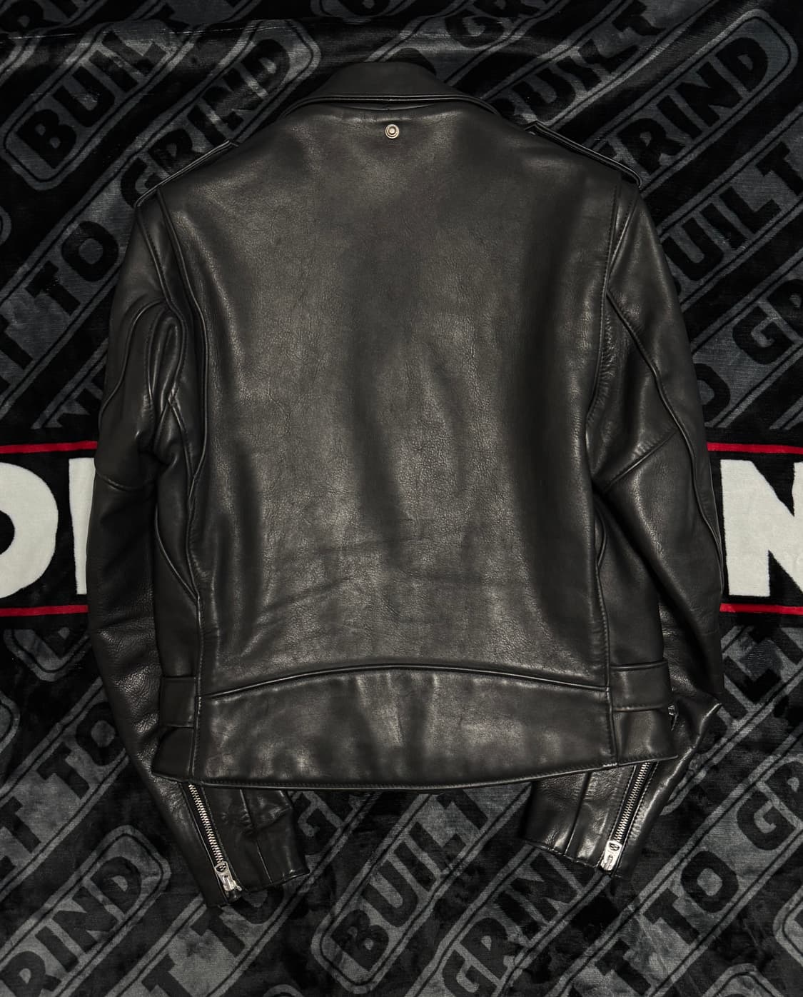 쇼트 클래식 퍼펙토 레더 모터사이클 자켓 118 블랙 상품이미지2