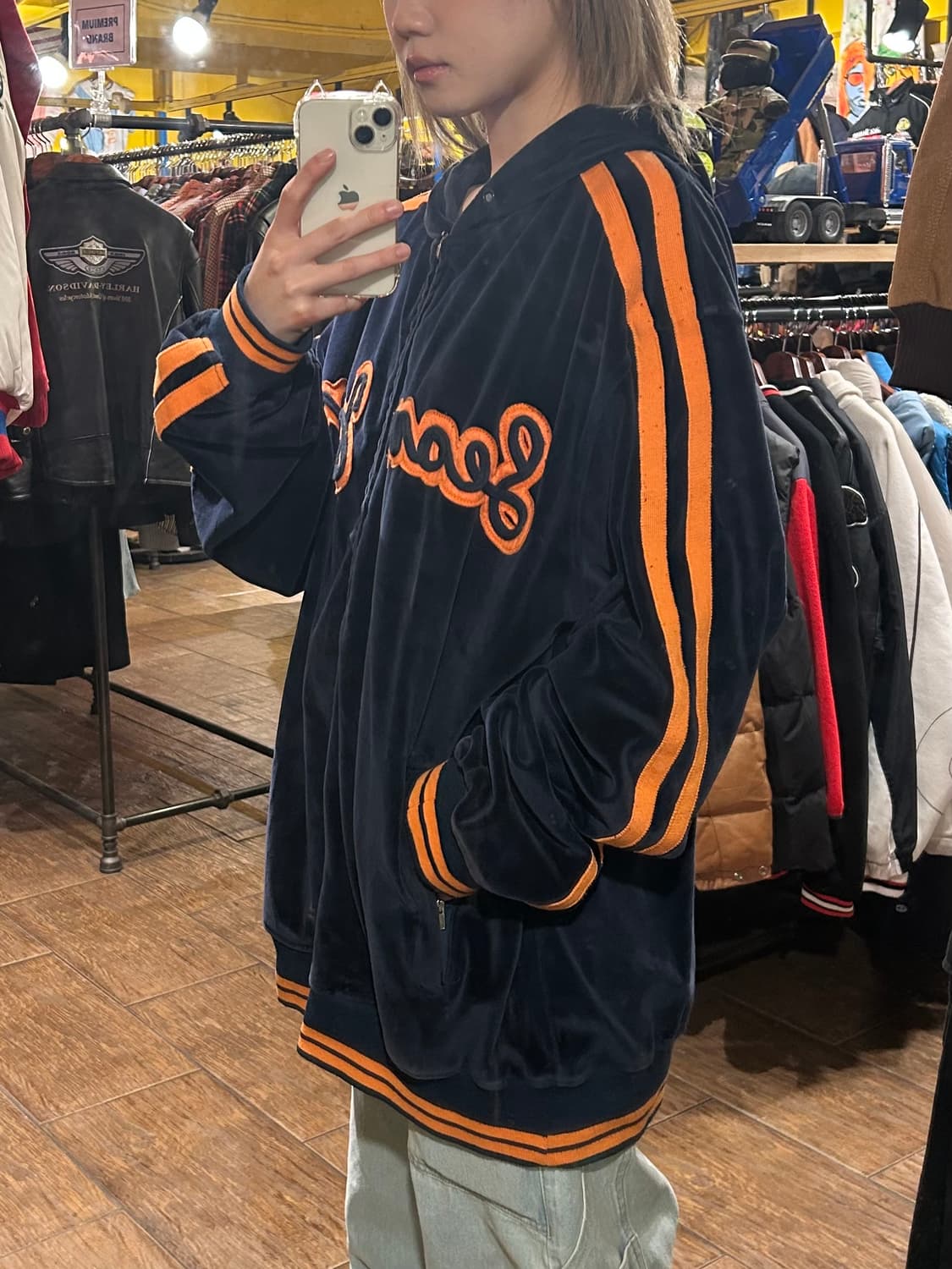 [HI] VTG 벨벳 후드집업 상품이미지4