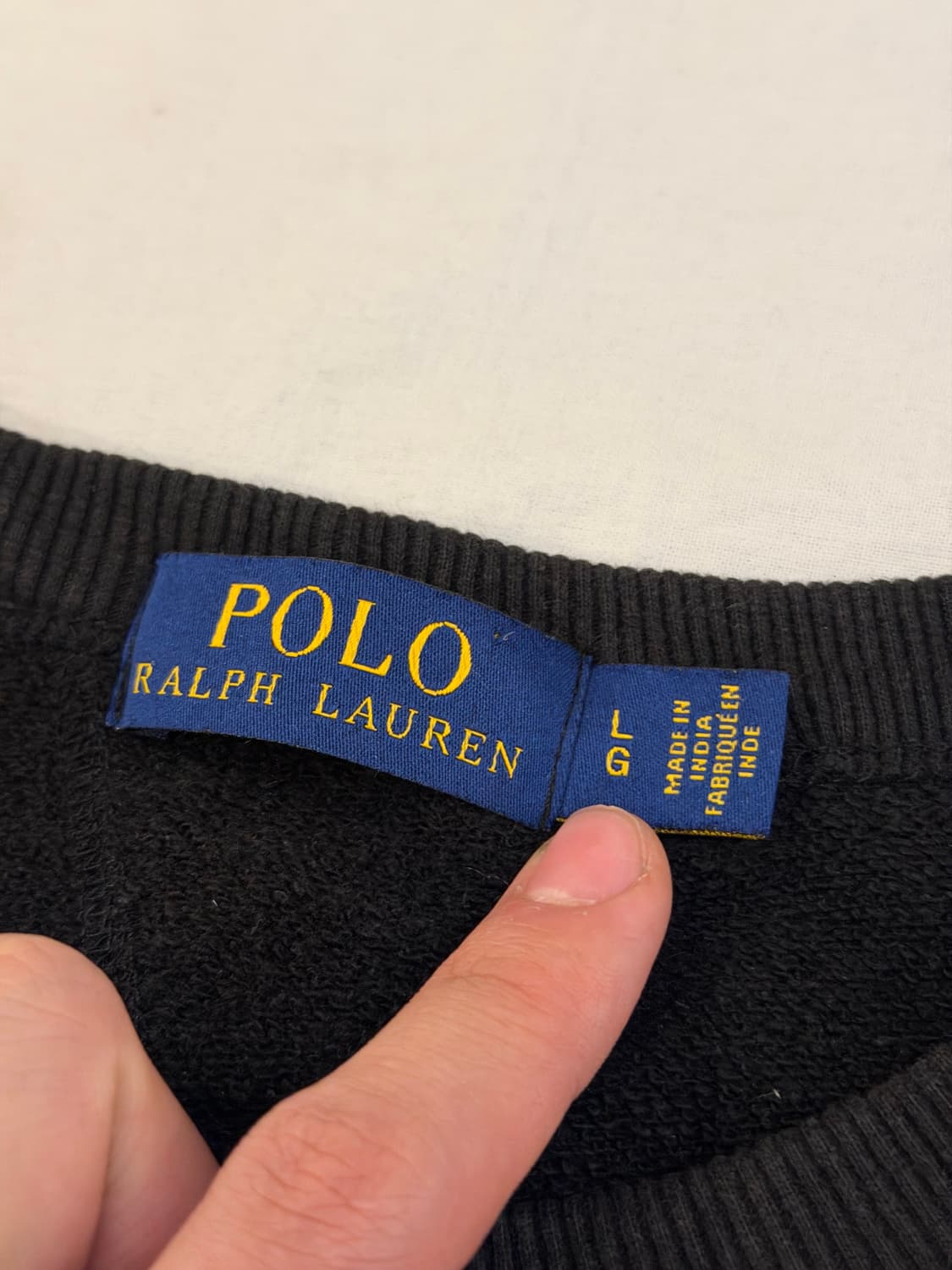 폴로 랄프로렌 신형 맨투맨 스웻셔츠 블랙 화이트 상품이미지3