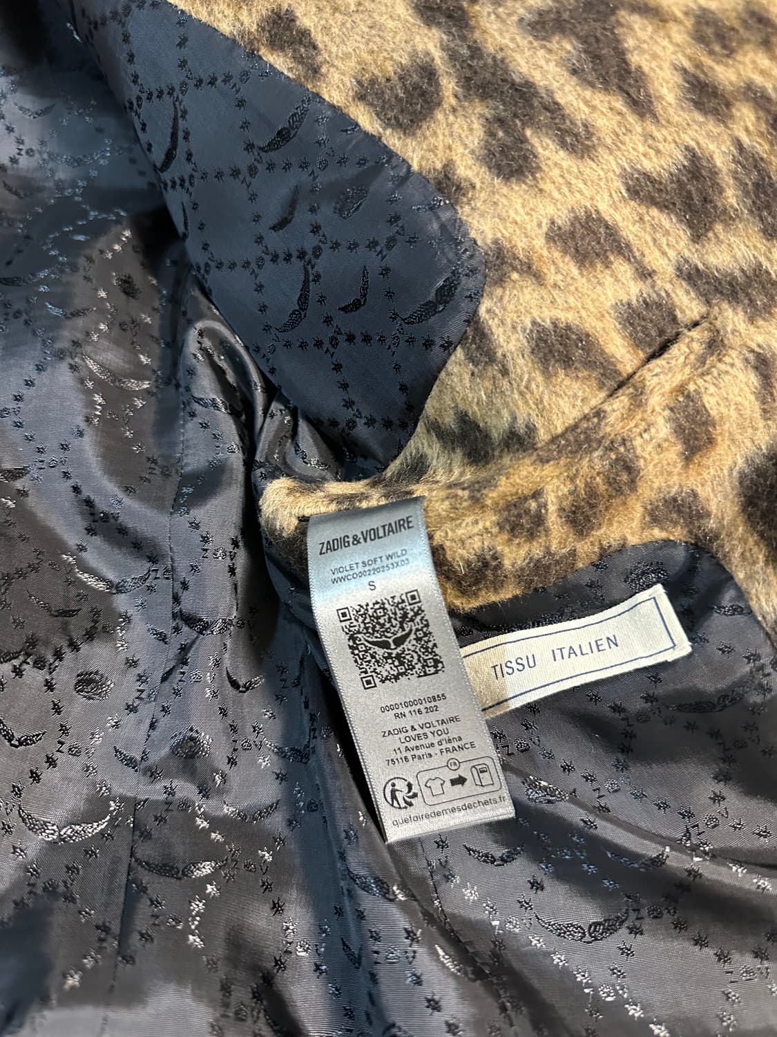 Zadig & Voltaire 레오파드 반코트 상품이미지2