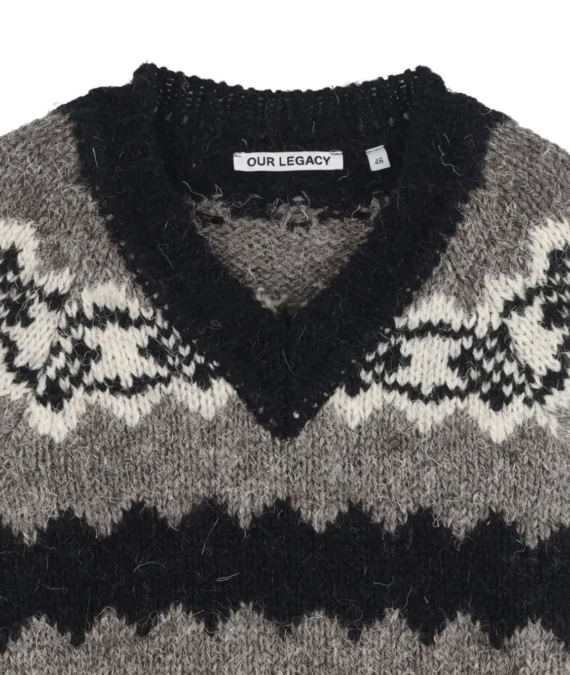 아워레가시 그린란드 스트라이프 브이넥 스웨터 상품이미지3