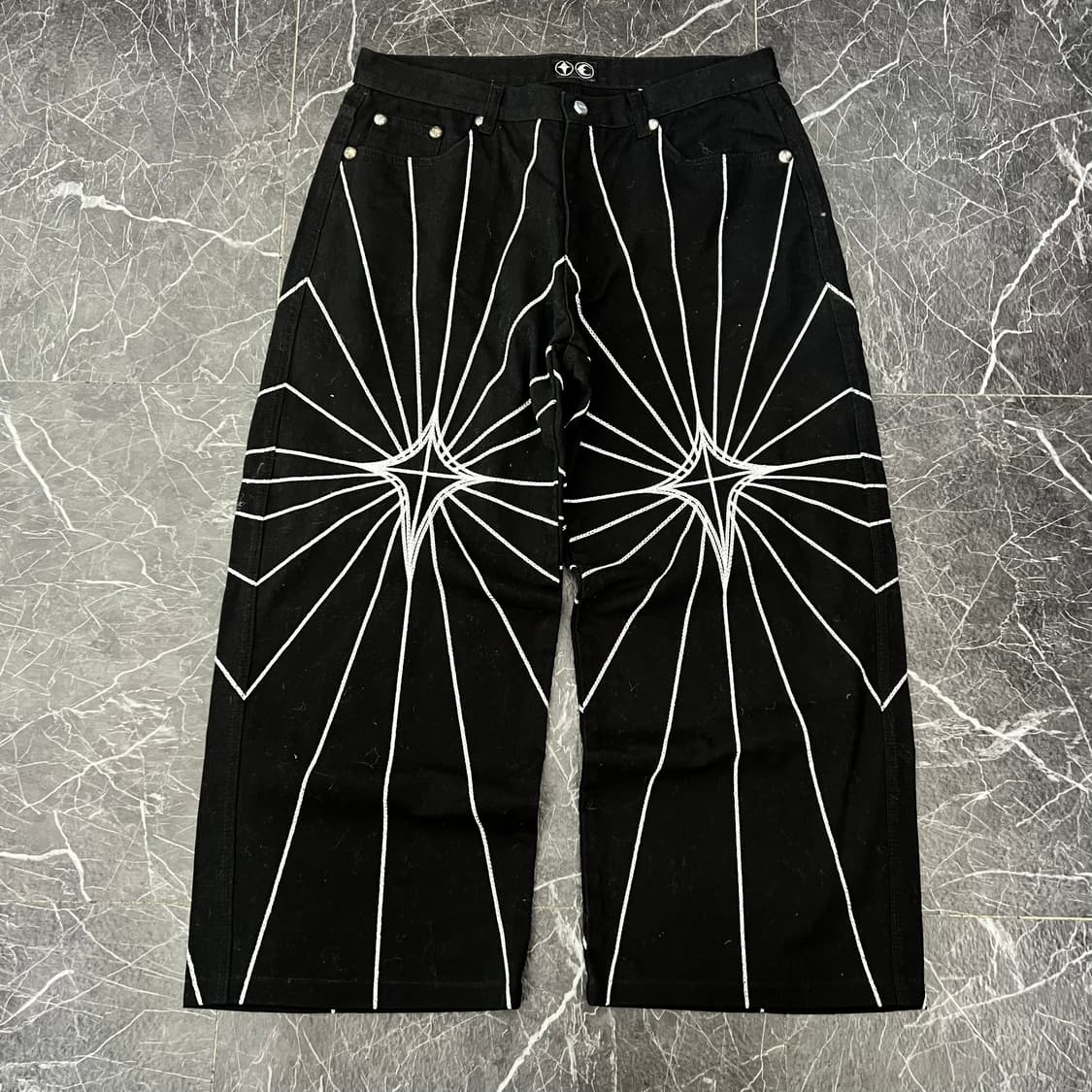 떠그클럽 체인 스티치 데님 팬츠 블랙 3  상품이미지4