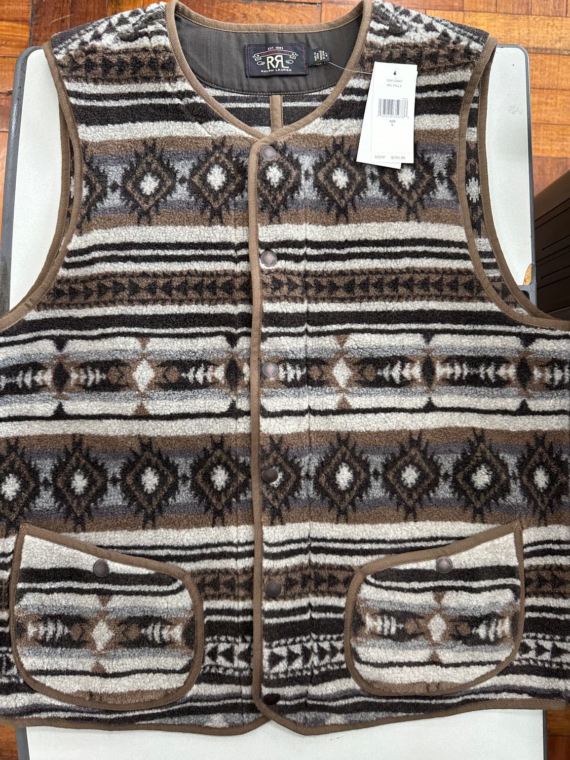 rrl 플리스 베스트 L 새상품 상품이미지1