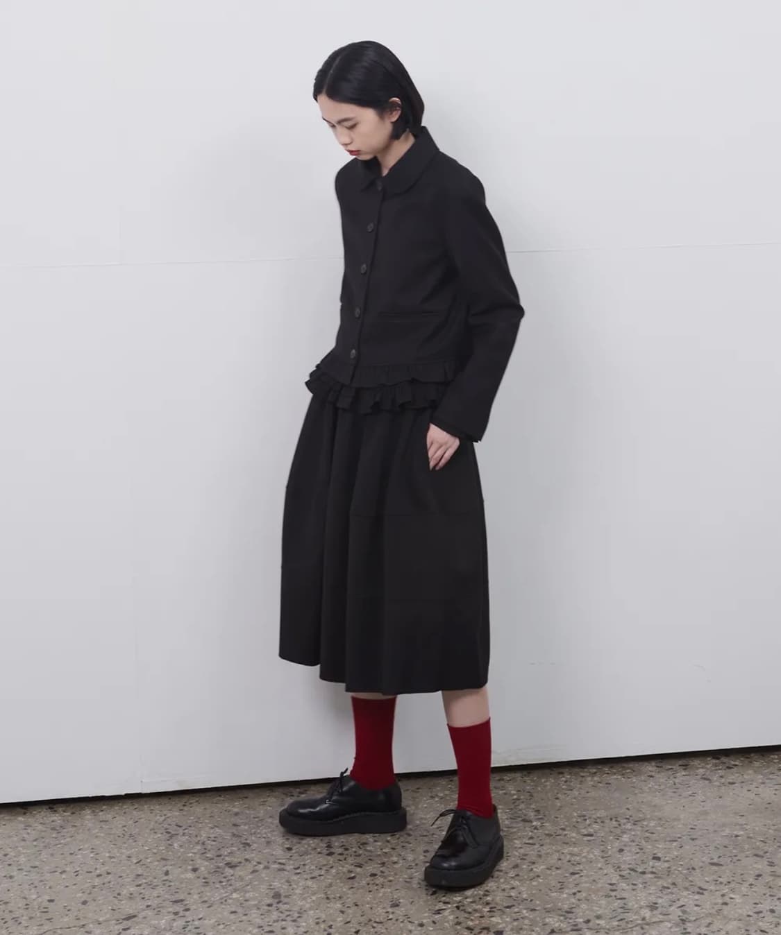 오헤시오 ballon banding midi skirt , black 상품이미지2