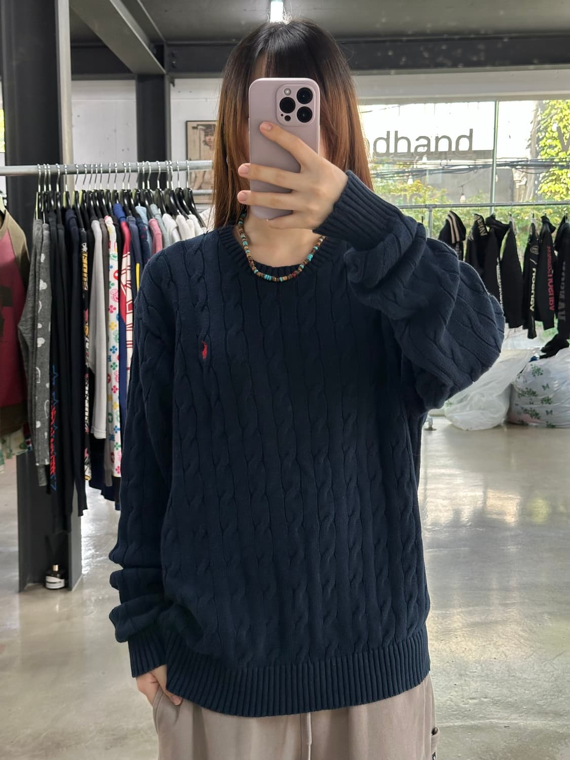 폴로랄프로렌 꽈배기 니트 네이비 상품이미지2