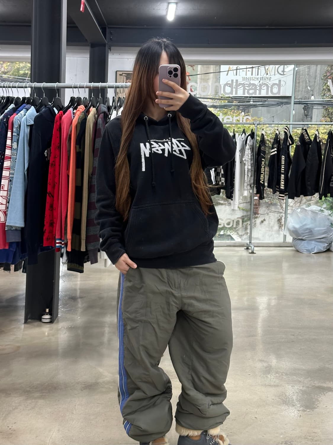 스투시 스탁 빅로고 후드티 상품이미지2