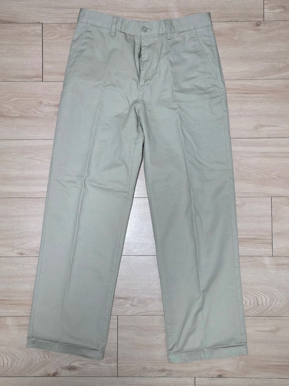 [31] 무신사 스탠다드 와이드 치노 팬츠 그레이쉬 베이지 팝니다 상품이미지1