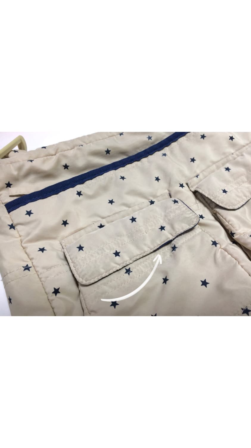 빈티지 베이지 네이비 별 무늬 크로스백 숄더백 상품이미지5