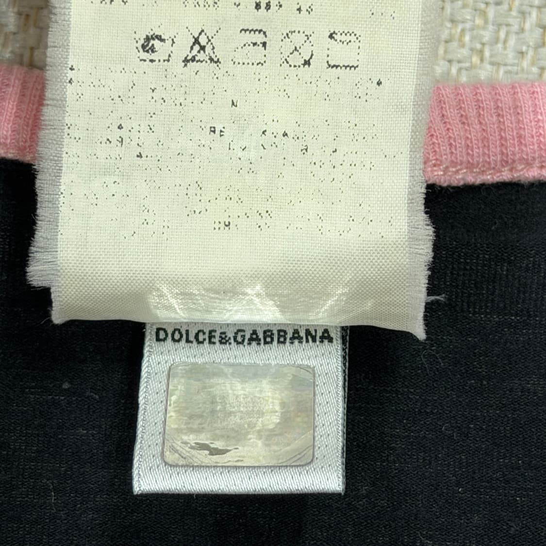 돌체앤가바나 슬리브리스 Y2K 나시 블랙핑크 상품이미지5