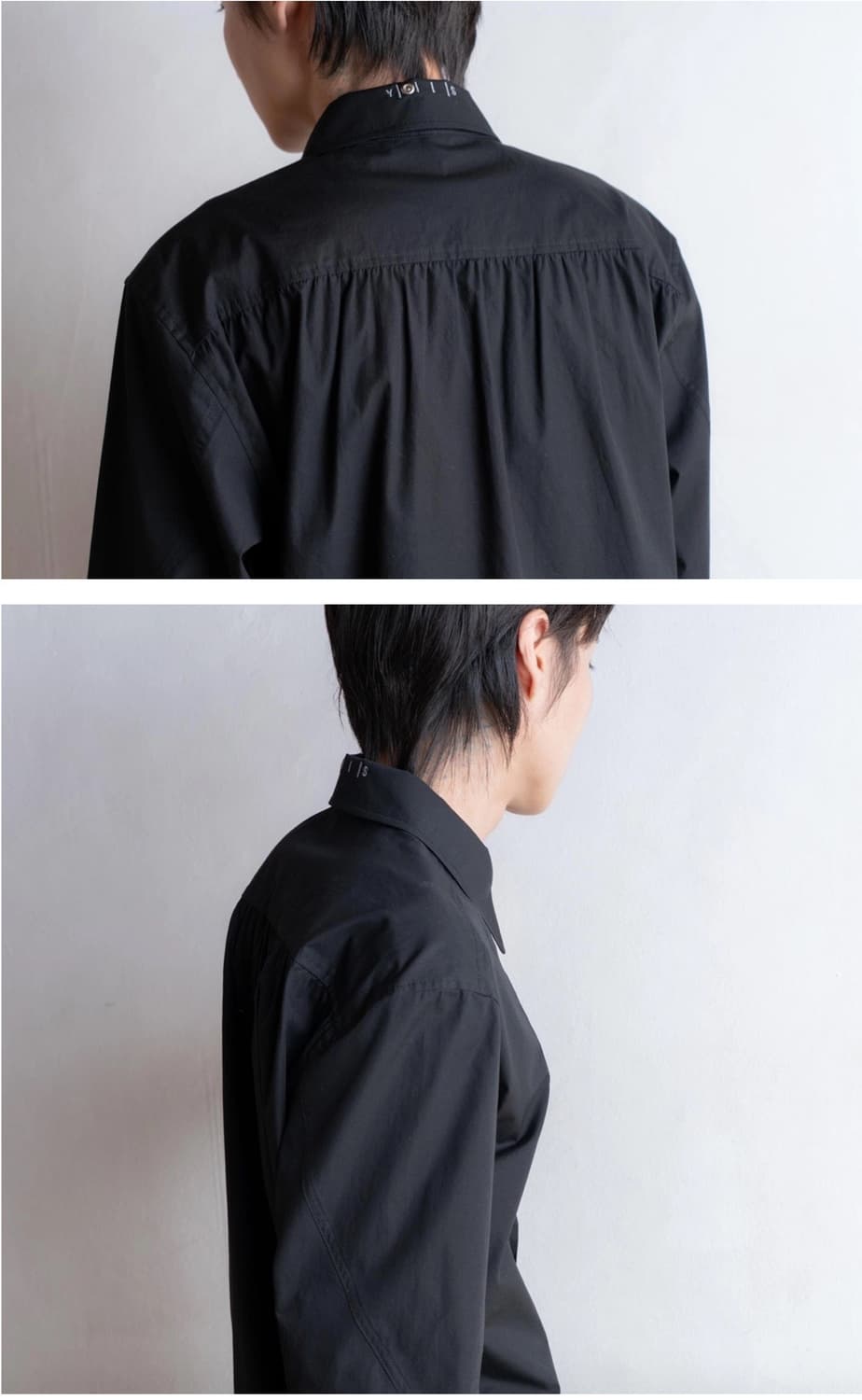 YOSUK(요석) Reversed Tuck shirts(Black) 상품이미지4