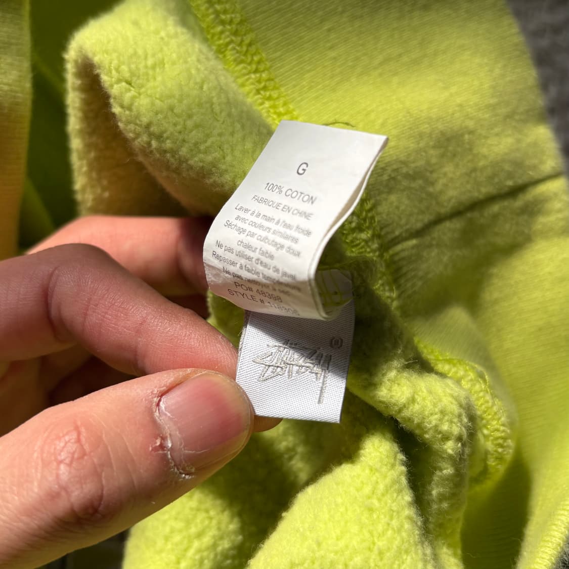 STUSSY 스투시 스펠아웃 로고 반집업 맨투맨 상품이미지6