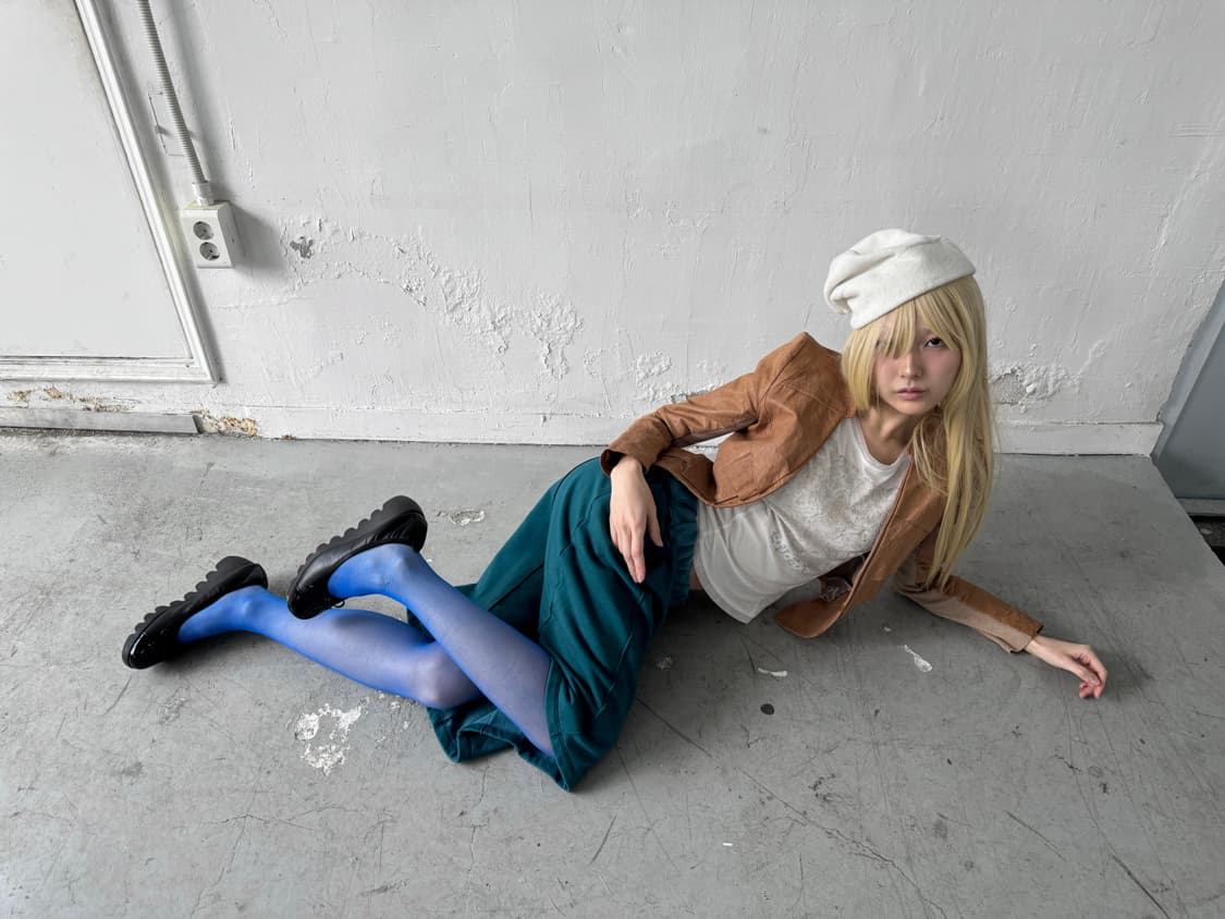 Cat soulder camel leather jacket 상품이미지7