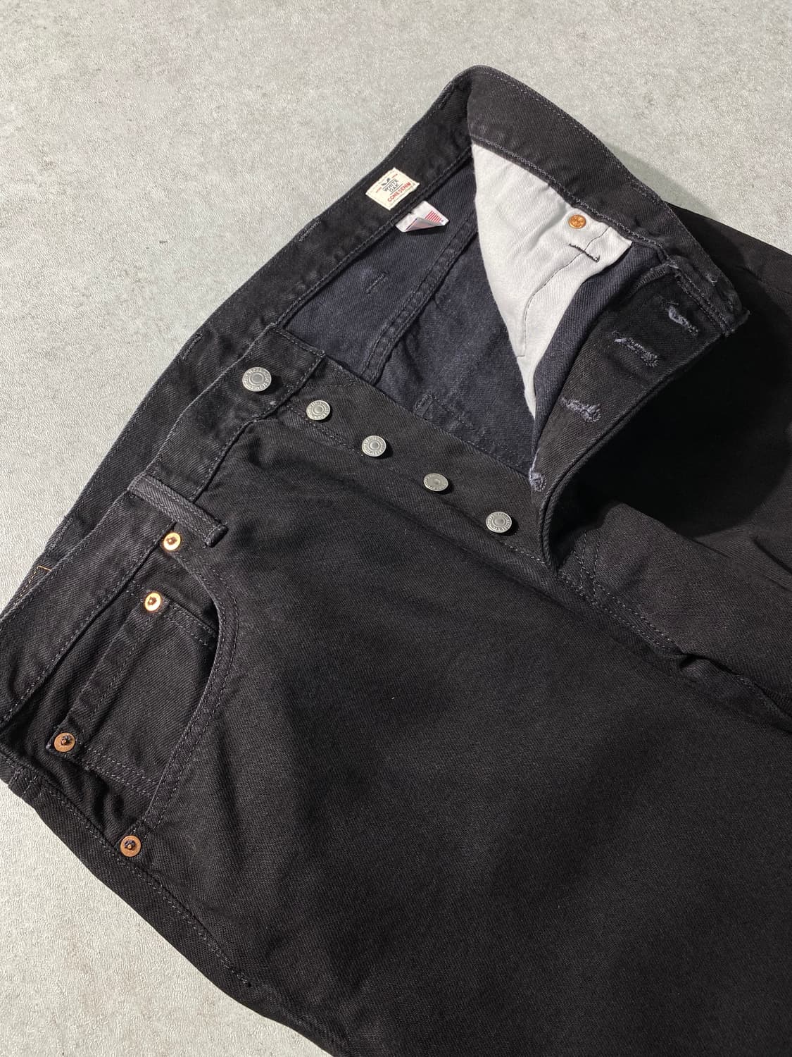 [38]Levi's 501 리바이스 블랙 데님팬츠  Made in USA 상품이미지4