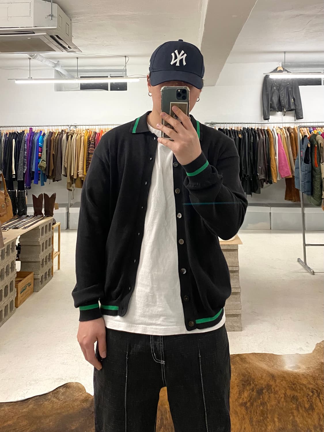 BEAMS collar knit cardigan 빔즈 카라 니트 가디건 상품이미지8