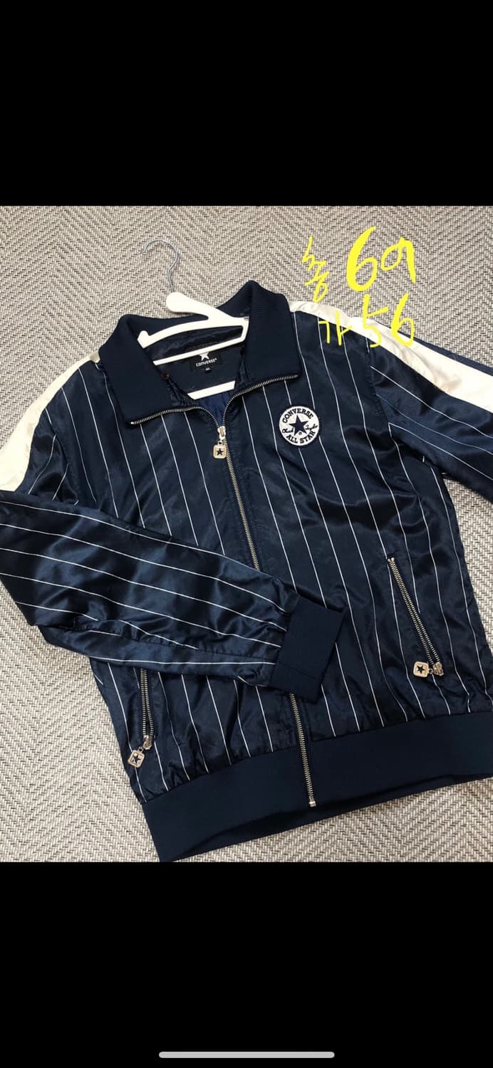 빈티지 컨버스 네이비 스트라이프 자켓 바시티 상품이미지2