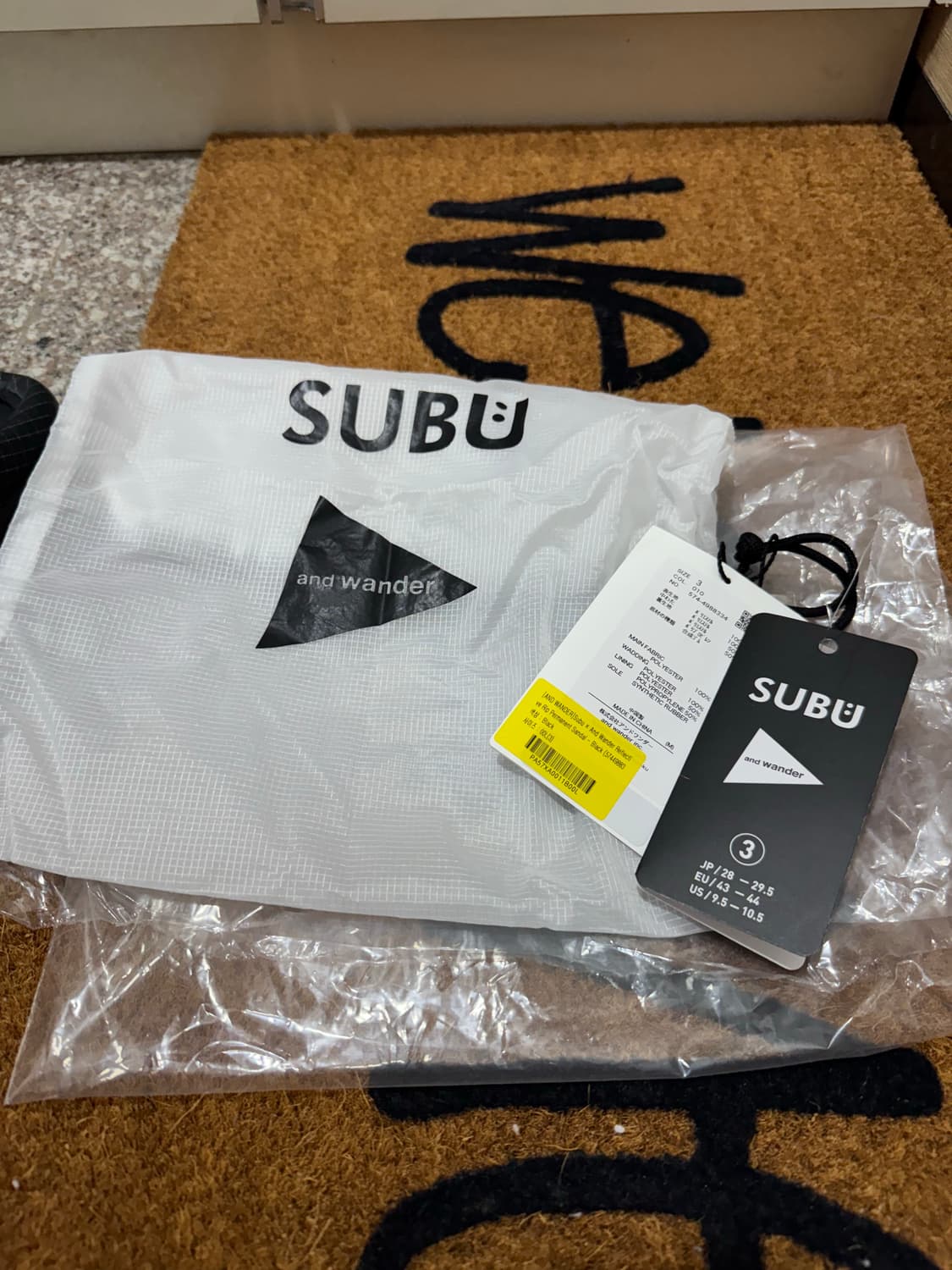 [3, 285~295] 앤드원더 스부 리플렉티브 립 퍼머넌트 샌들 블랙 상품이미지2