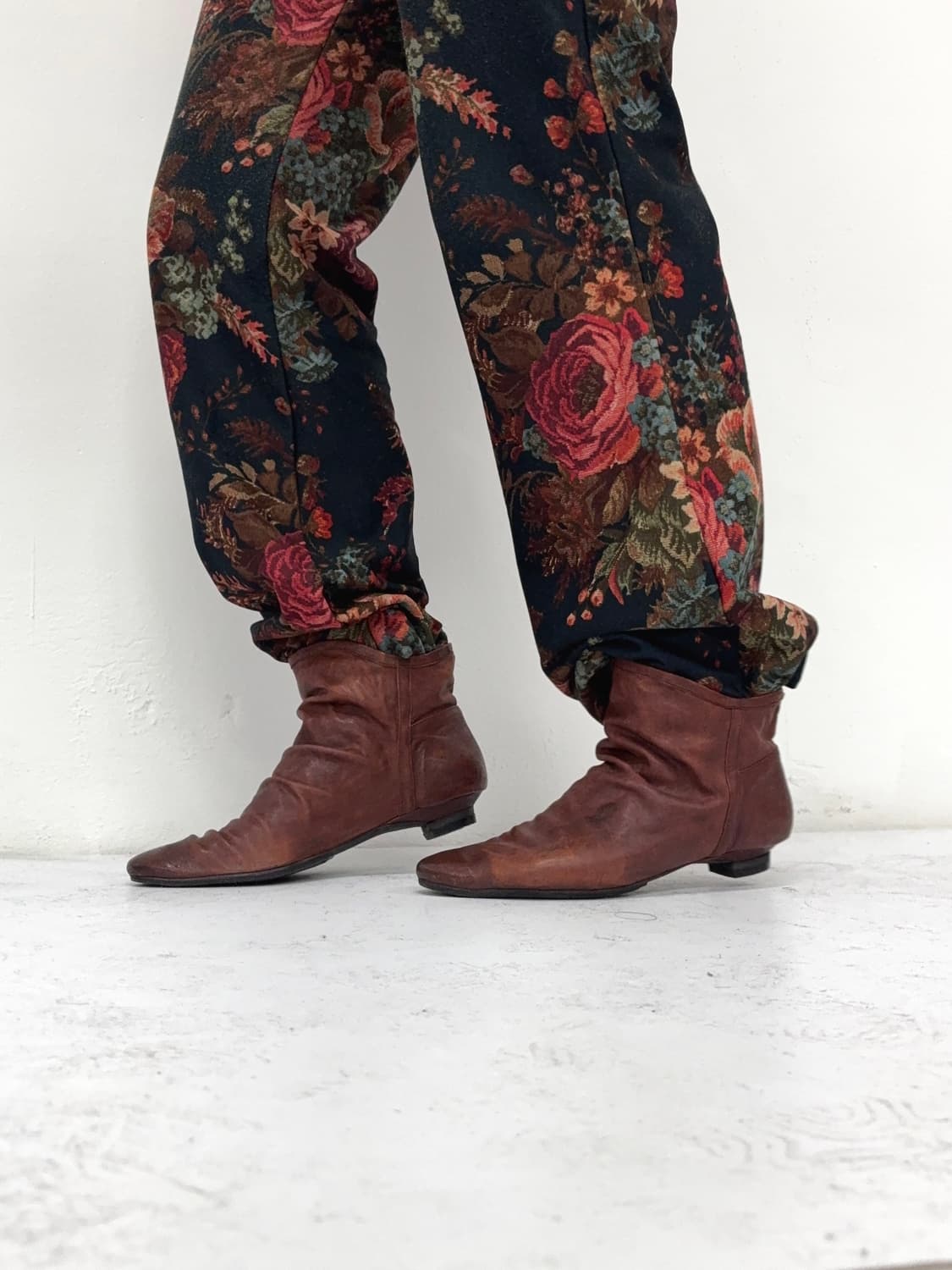 브라운 빈티지 가죽 앵클부츠 made in Italy 240~245 상품이미지7