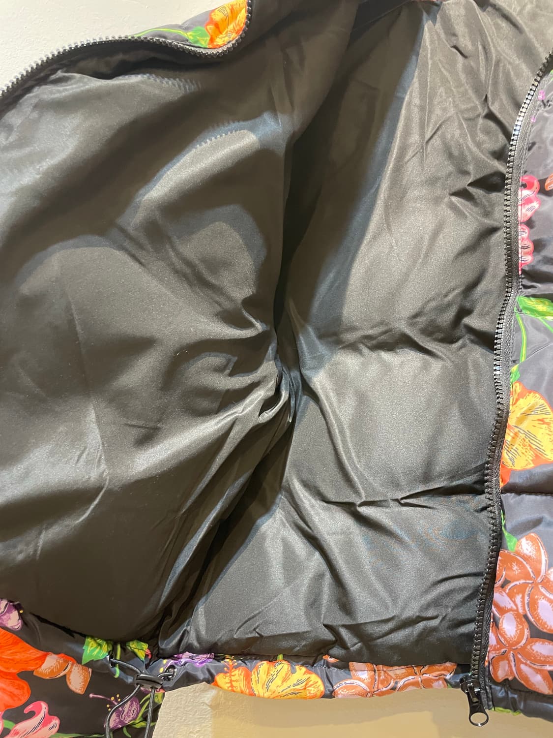 플라워 패턴 크롭 패딩 상품이미지5