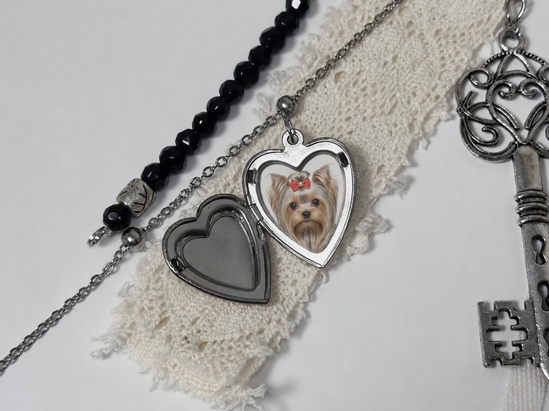 핸드메이드 키링 : Antique Key & Heart Keyring 상품이미지3