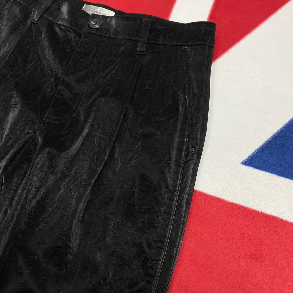 메종미네드 크리스 레더 와이드팬츠46  상품이미지4