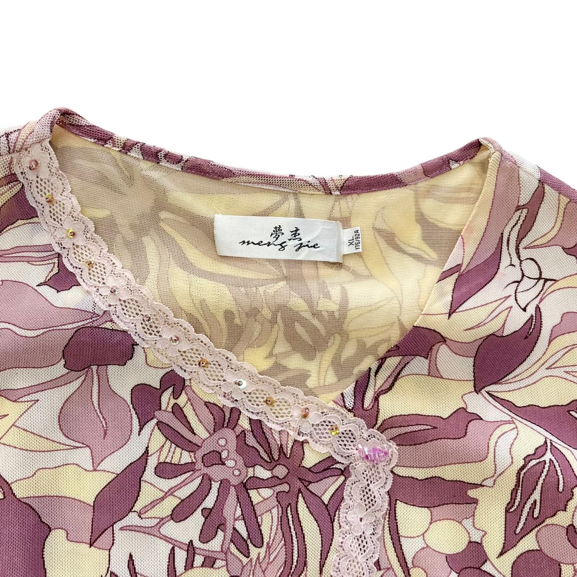 JPN 일본 빈티지 하라주쿠 Y2K 모리걸 스타일 키치 반팔티 상품이미지4