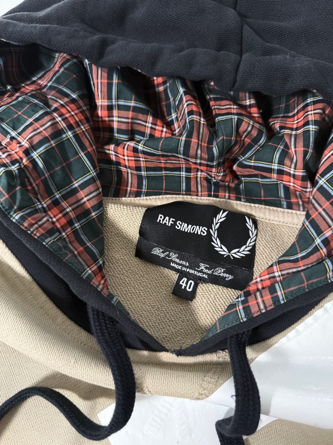 라프시몬스 x 프레드페리 루즈핏 테이프 디테일 후드 상품이미지6