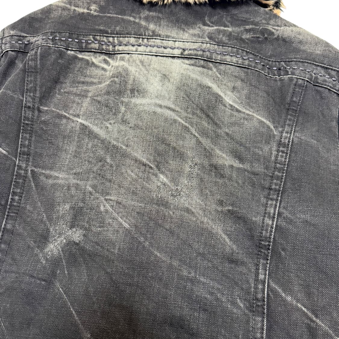 Buckaroo 버커루 퍼카라 누빔 흑청 데님자켓 상품이미지9