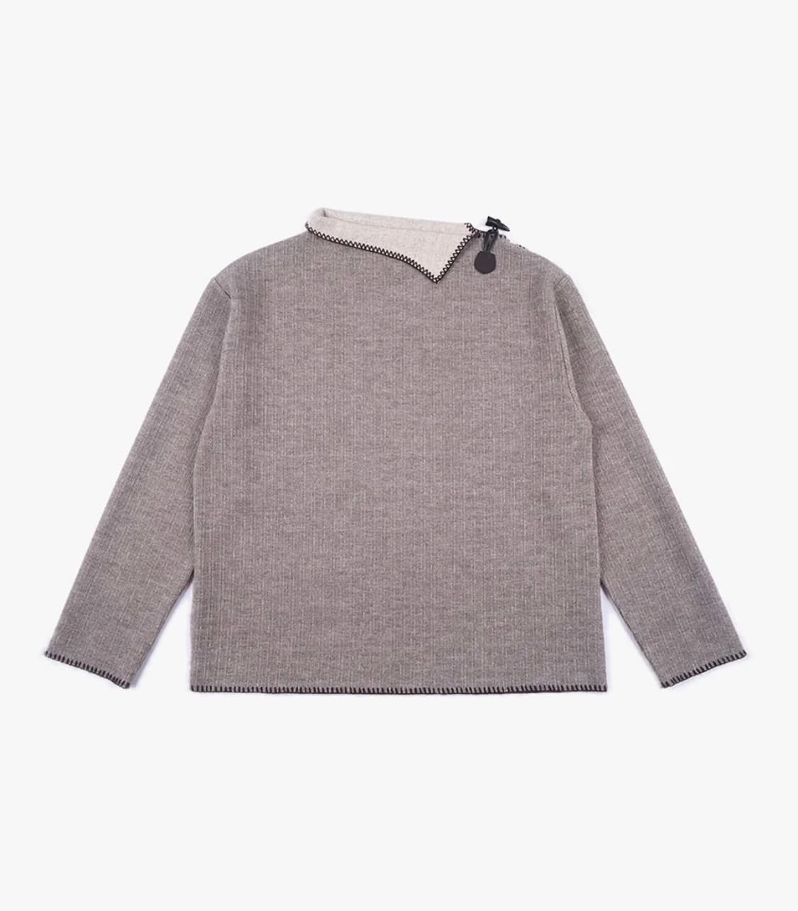 할로미늄 TOGGLE KNIT TOP / BROWN 상품이미지1