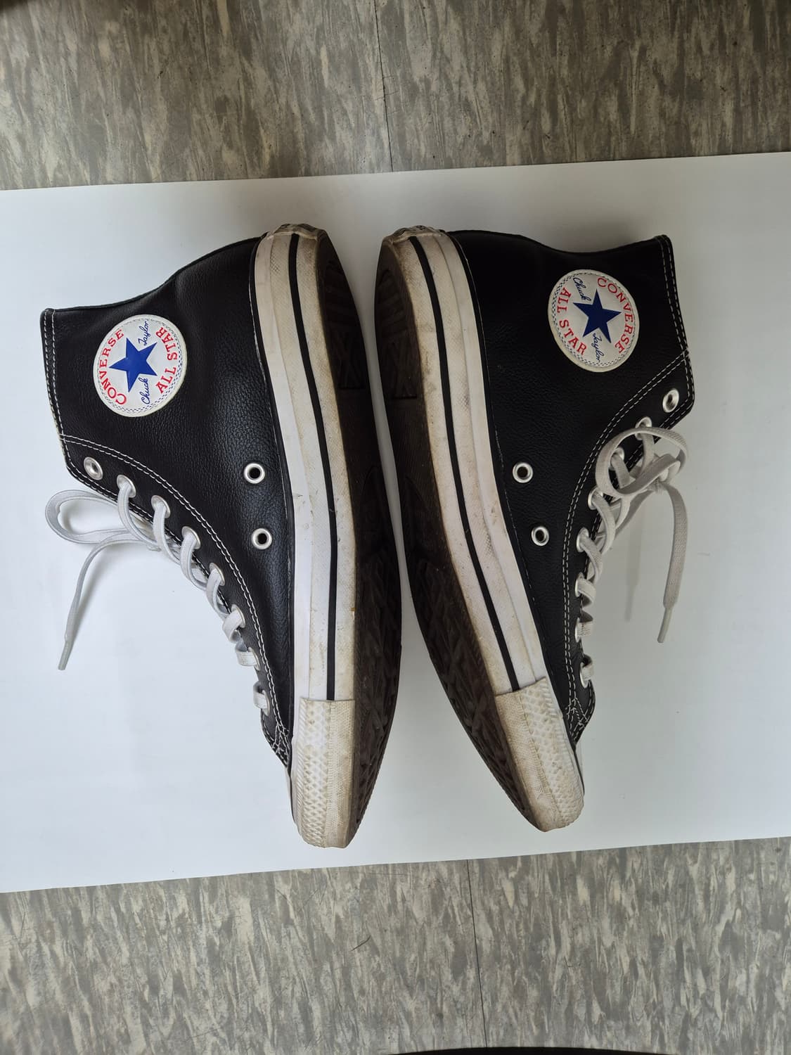 [265] 컨버스 올스타 척테일러 레더 블랙 하이 상품이미지3