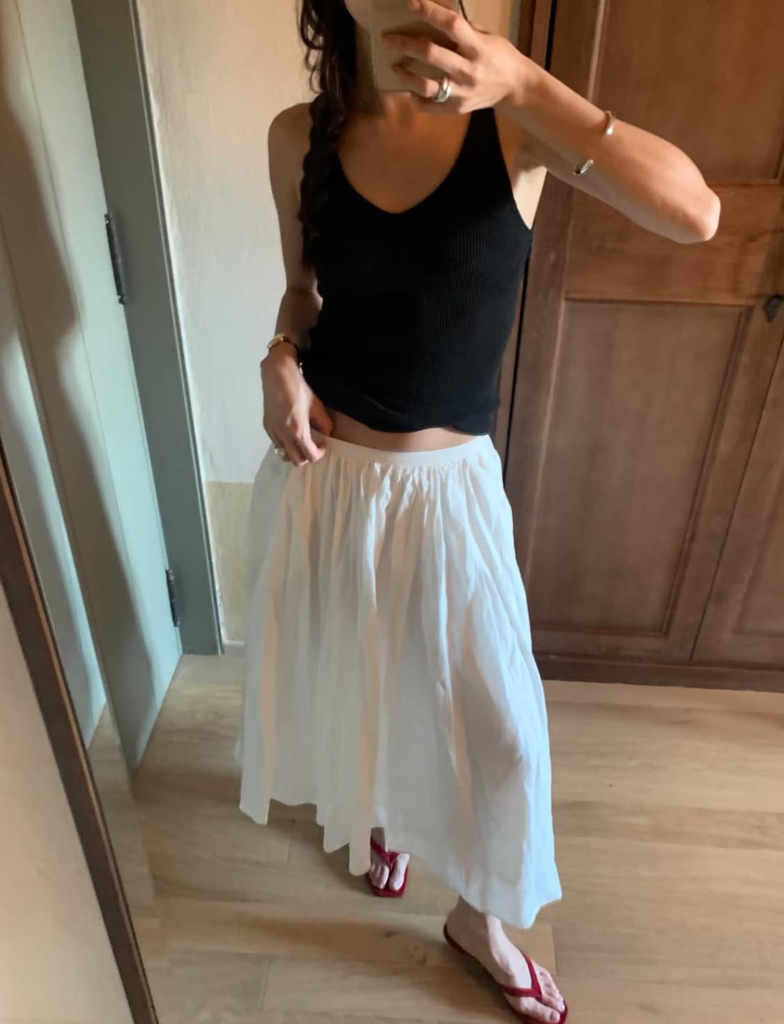 낫띵리튼 린넨 플레어 스커트 상품이미지2