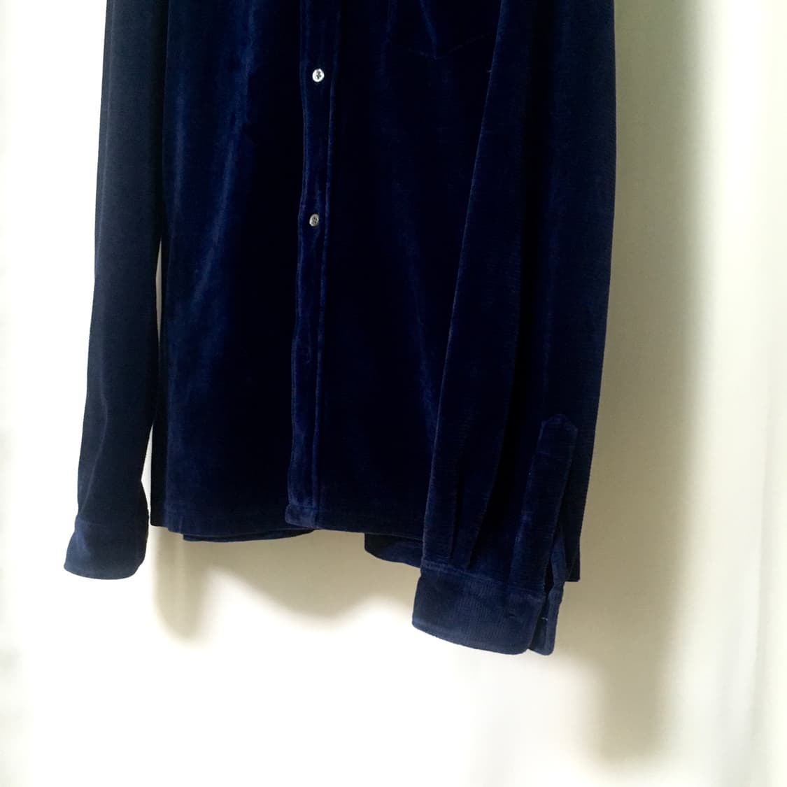 알마니 와이드 벨벳크랙 셔츠 상품이미지3