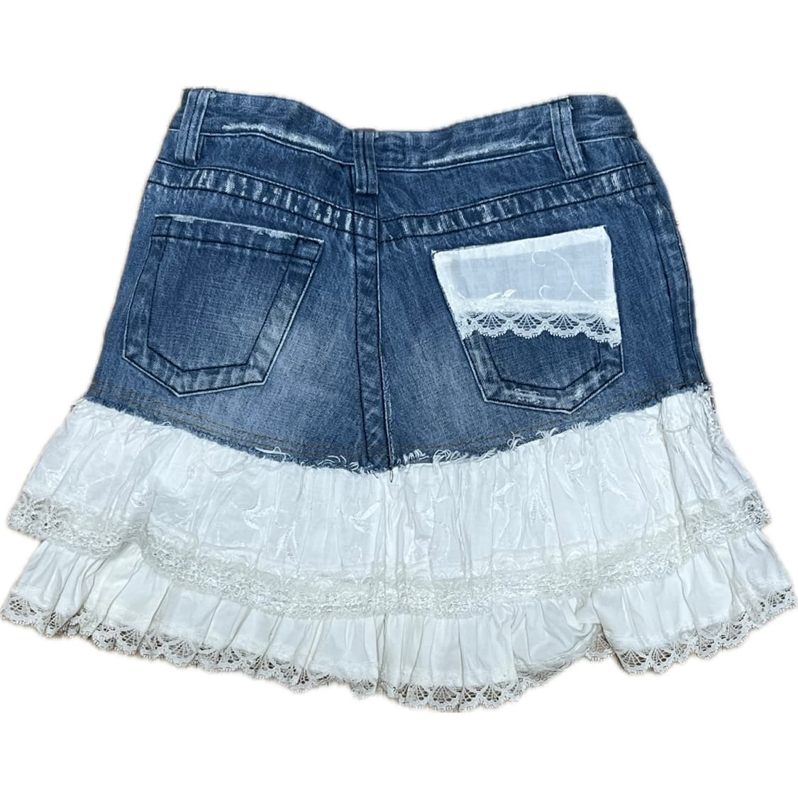 denim lace skrit 상품이미지2