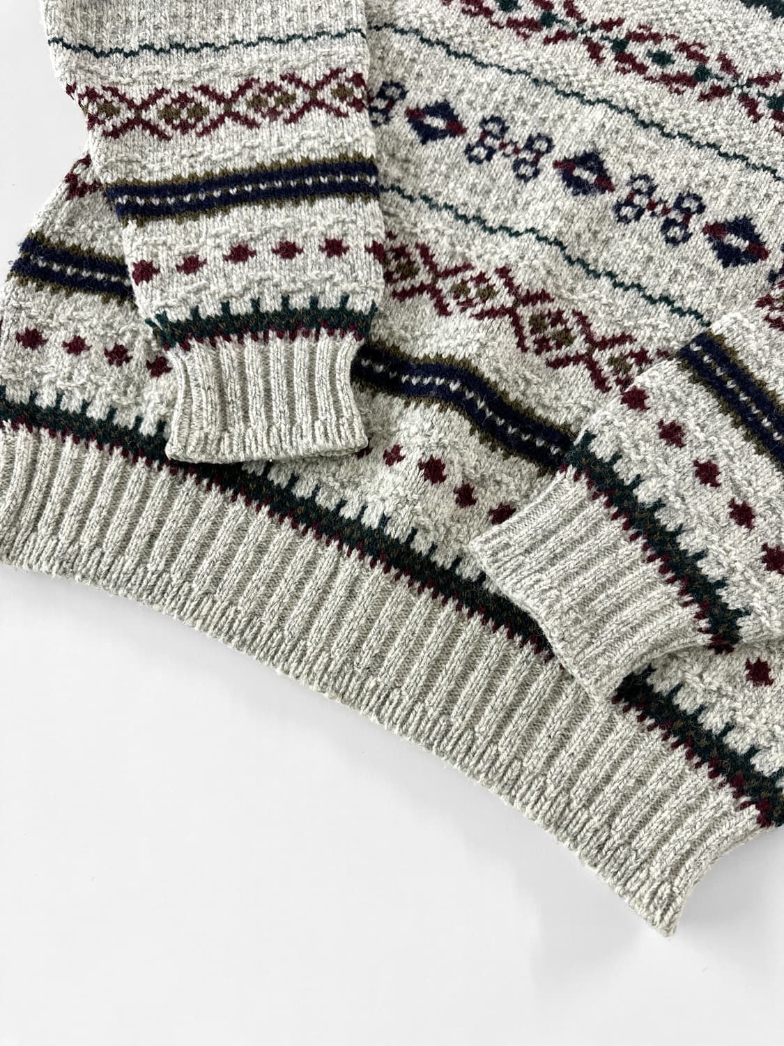 80~90s 빈티지 엘엘빈 usa 페어 아일 울 스웨터 상품이미지9