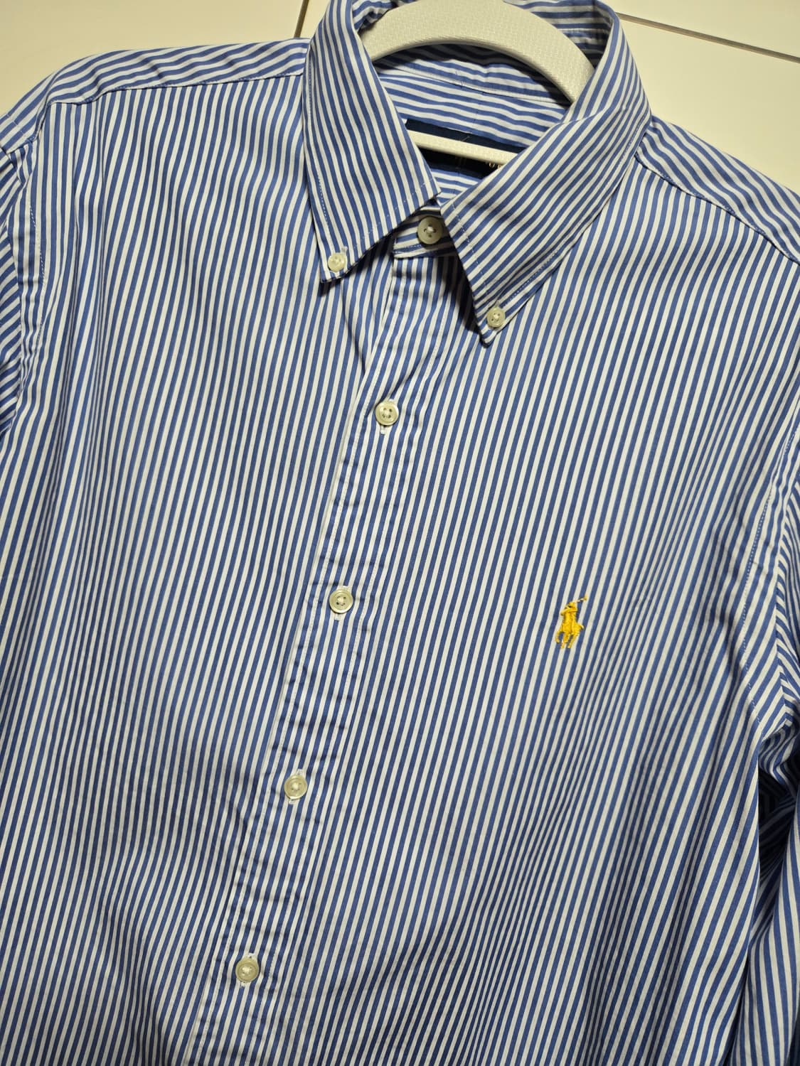 폴로 랄프로렌 남성 블루 스트라이프 셔츠(M사이즈) 상품이미지1