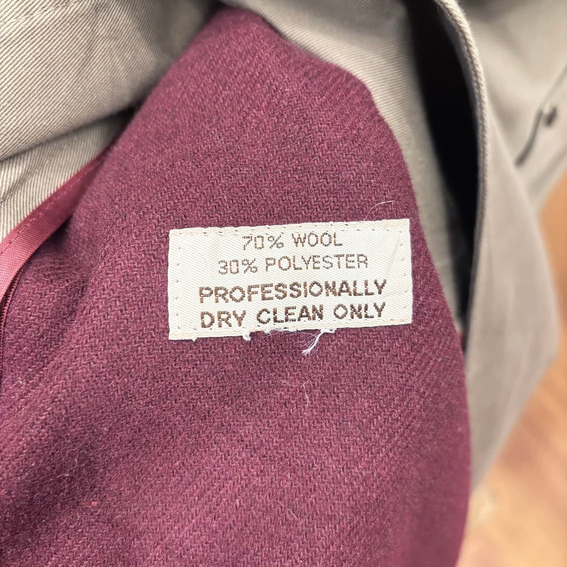 크리스찬 디올 더블 트렌치 코트 버건디 울 안감 허리 벨트 디테일 브라운 상품이미지6