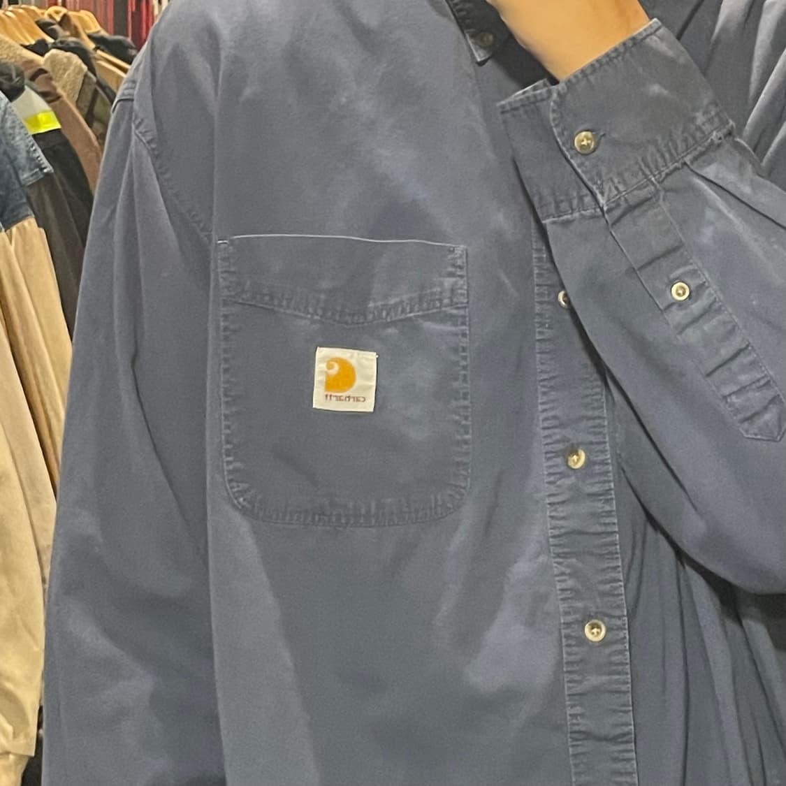 [IM] carhartt 칼하트 다크블루 긴팔셔츠 상품이미지5