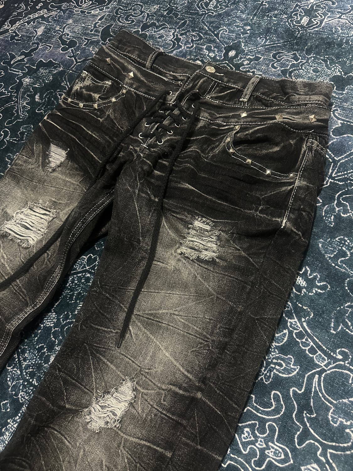 Vintage Lace up pants 상품이미지1