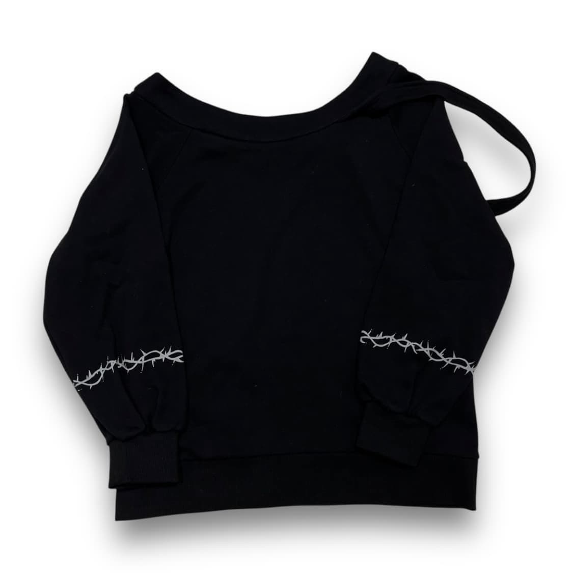 펑크 세이비어 와이어 트라이벌 오프 숄더 다크 맨투맨 상품이미지3